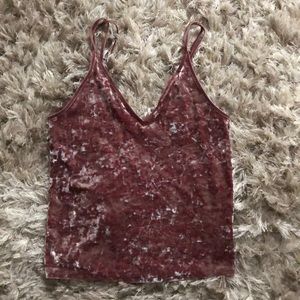 American Eagle velvet tank top